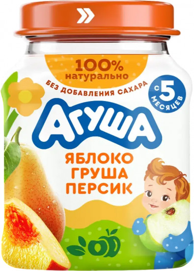 Пюре фруктовое «Яблоко-груша-персик»
