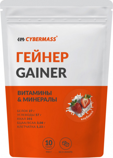Гейнер со вкусом клубники «Gainer Mass Hi-protein»