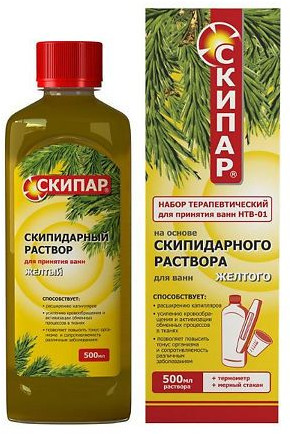 Набор для принятия ванн терапевтический на основе желтого скипидарного раствора