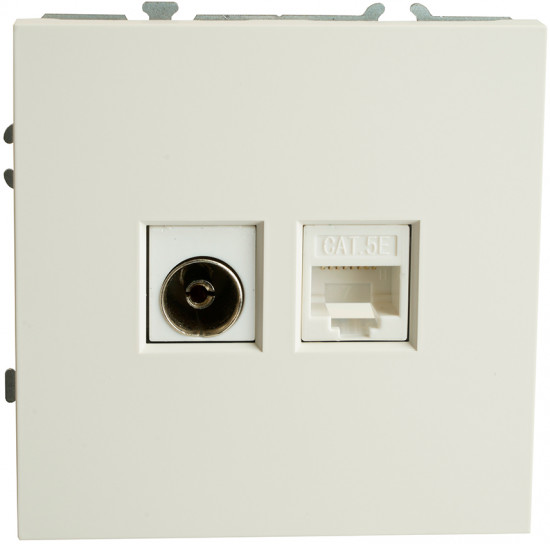 Розетка TV и компьютерная RJ-45