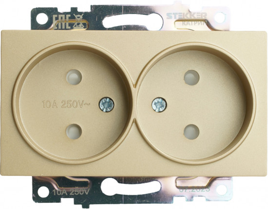 Розетка двухместная GLS10-7113-08