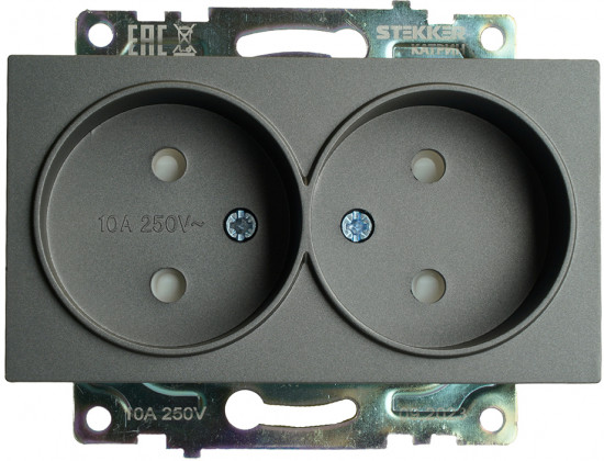 Розетка двухместная GLS10-7113-06