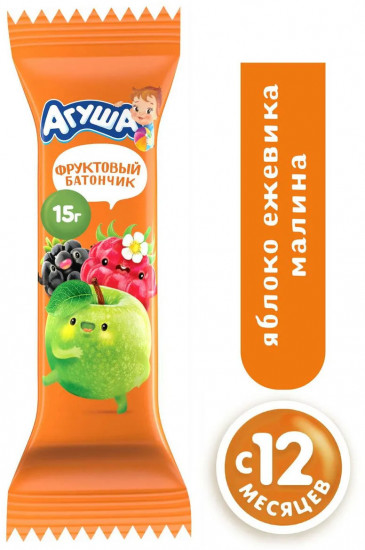 Батончик фруктовый «Яблоко-Ежевика-Малина»