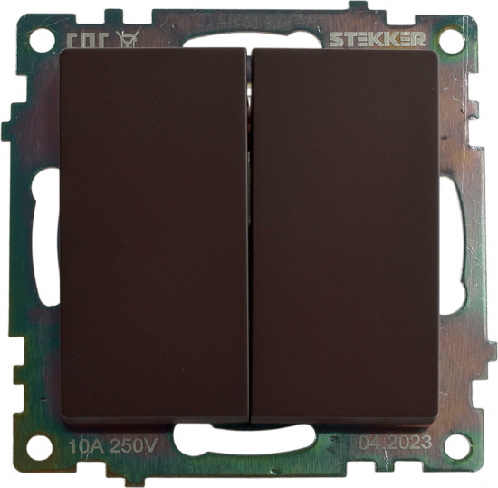 Переключатель двухклавишный GLS10-7107-04