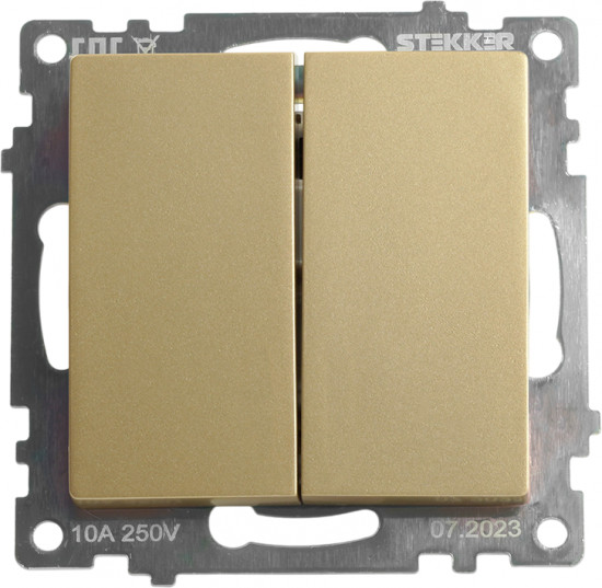 Переключатель двухклавишный GLS10-7107-08