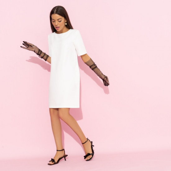 Платье прямого силуэта Виртуальные будни (white)