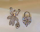 Серьги женские «Мишка Тедди»