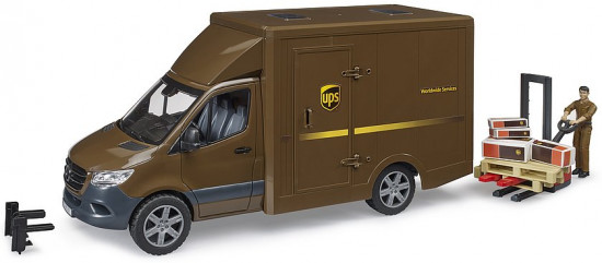 Машинка с фигуркой, погрузчиком и аксессуарами «Служба доставки UPS»