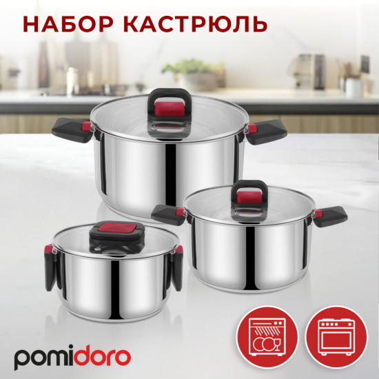 Набор кастрюль с крышками