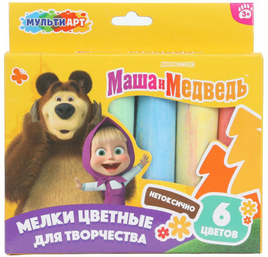 Набор мелков цветных «Маша и Медведь»