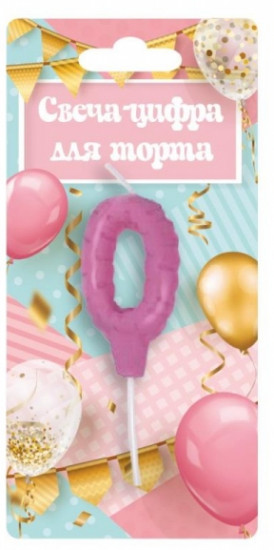 Свеча-цифра для торта «С днём рождения»