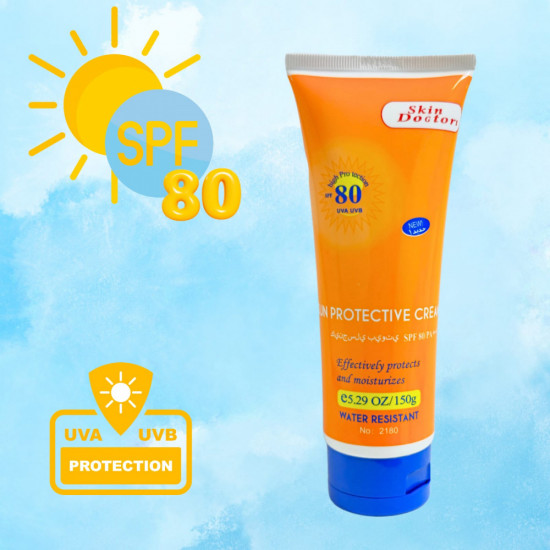 Солнцезащитный увлажняющий водостойкий крем для лица и тела SPF80 «Skin Dogtori»