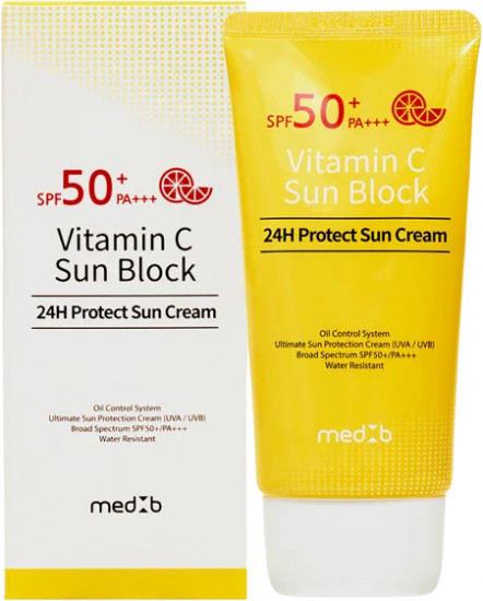 Солнцезащитный крем для лица с витамином С SPF50+ PA+++ «Vitamin C 24H Protect Sun Cream»