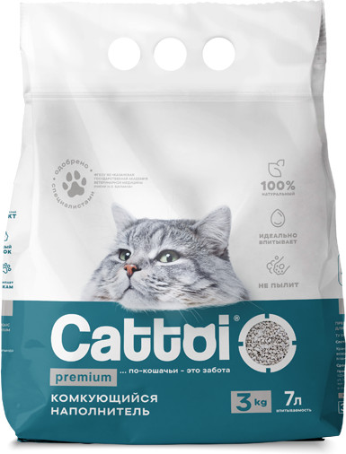 Наполнитель для кошачьего туалета комкующийся бентонитовый «Premium»