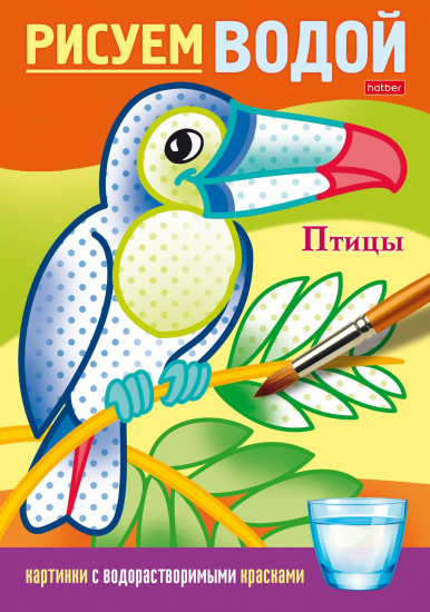 Раскраска водная «Птицы»