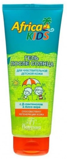 Детский гель после загара с алоэ вера и пантенолом