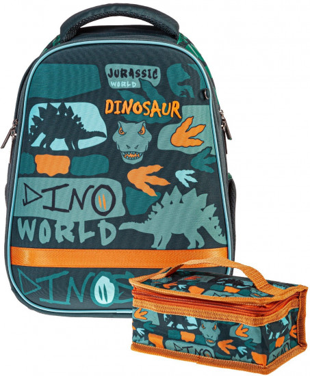 Рюкзак школьный с термосумкой «Dino World»