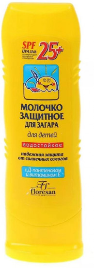Детское молочко защитное для загара SPF25+