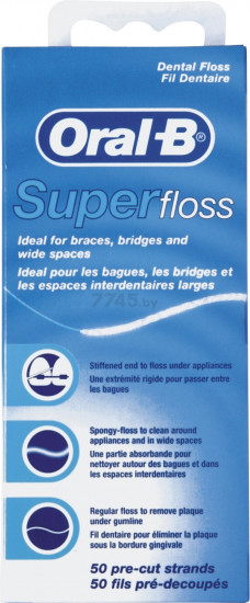 Зубная нить мятная «Super Floss»