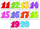Набор наклеек «Цифры от 11 до 20»