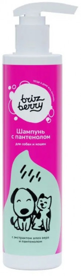 Шампунь для кошек и собак с пантенолом и экстрактом алоэ вера