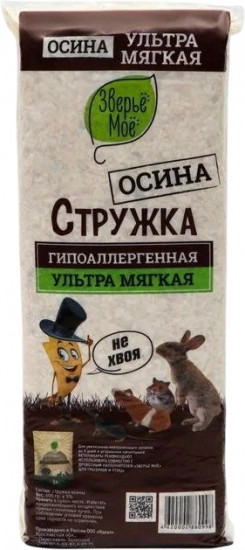 Наполнитель-стружка для грызунов