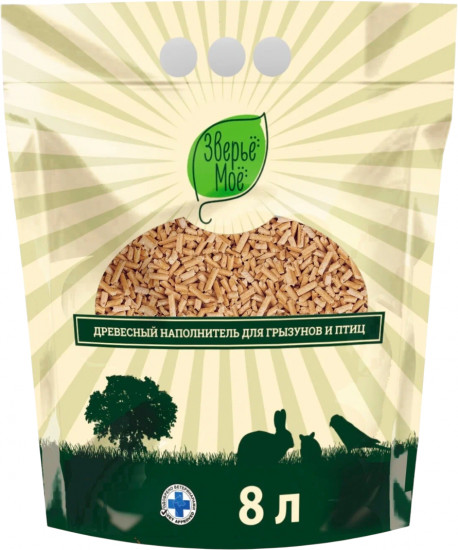 Наполнитель древесный для грызунов и птиц