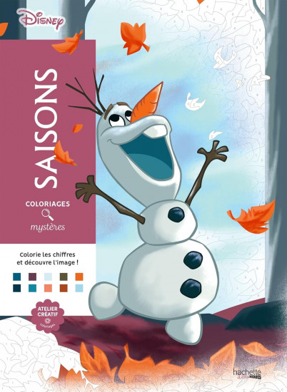 Раскраска по номерам «Coloriages mystères Disney — Saisons»