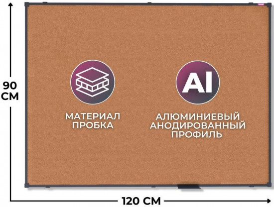 Доска пробковая «BlackFrame»