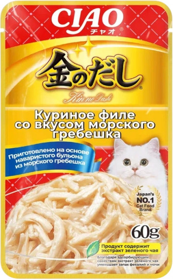 Корм влажный для кошек «Куриное филе со вкусом морского гребешка»