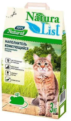 Натуральный комкующийся наполнитель для кошачьего туалета