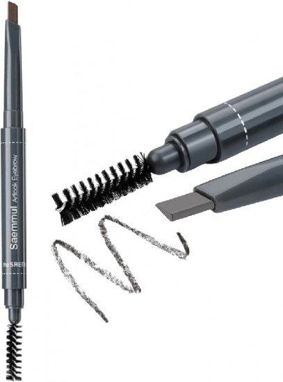 Карандаш для бровей «Saemmul Artlook Eyebrow», оттенок 04 Black Gray