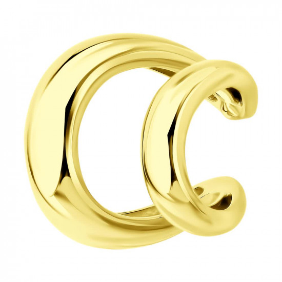 Серьга из золочёного серебра