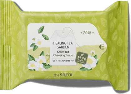 Очищающие влажные салфетки «Green Tea Cleansing Tissue»