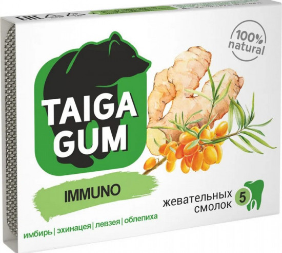 Смола натуральная жевательная «Taiga Gum Immuno»