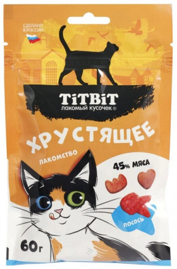 Лакомство хрустящее с лососем для кошек