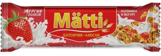 Батончик-мюсли «Клубника и йогурт»