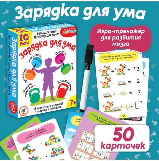 Игра настольная «Головоломки. Зарядка для ума»