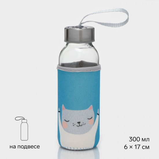 Бутылка для воды в чехле «Милые животные»