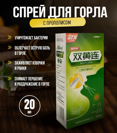 Спрей для горла антибактериальный