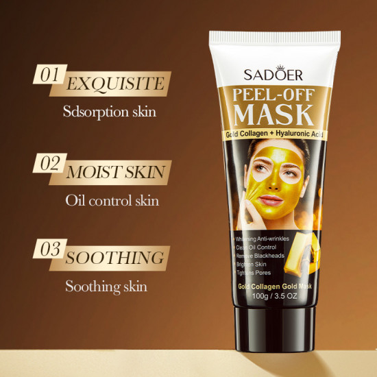 Золотая пилинг-маска для лица с коллагеном и гиалуроновой кислотой «Peel-Off Mask»