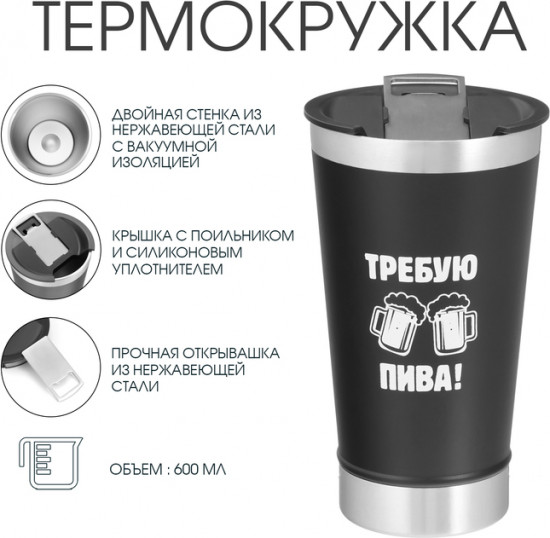 Термокружка «Требую пива»