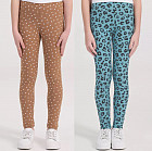 белые пятнышки на светло-коричневом+темно-бирюзовый леопард на бирюзовом