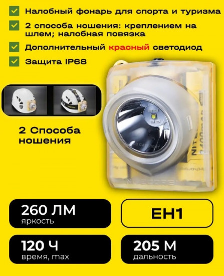 Фонарь налобный Nitecore EH1