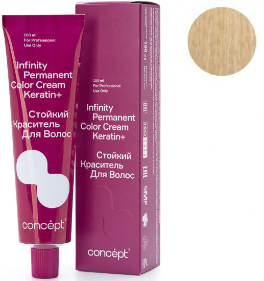 Краситель для волос стойкий «Permanent Color Cream Keratin+», оттенок 12.0 Экстра светлый блондин