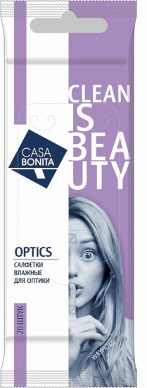 Салфетки для оптики влажные «Optics»