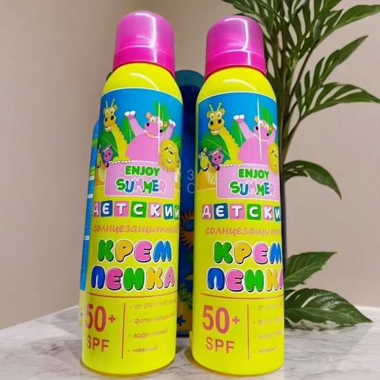 Крем-пенка детский солнцезащитный SPF50 «Enjoy Summer»