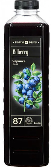 Пюре фруктовое для смузи, коктейлей, десертов «Черника»