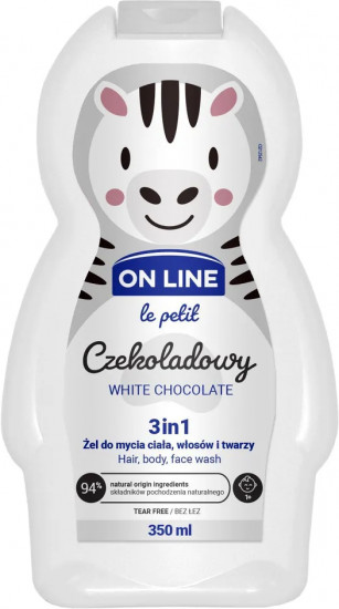 Гель для душа детский 3 в 1 с ароматом белого шоколада «White Chocolate»