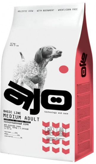 Корм для собак с говядиной и гречкой «Medium Adult»